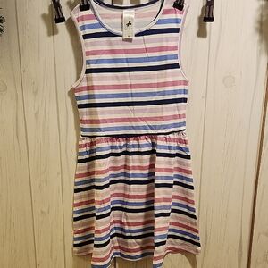 Colorful Striped Sleeveless Kids Dress